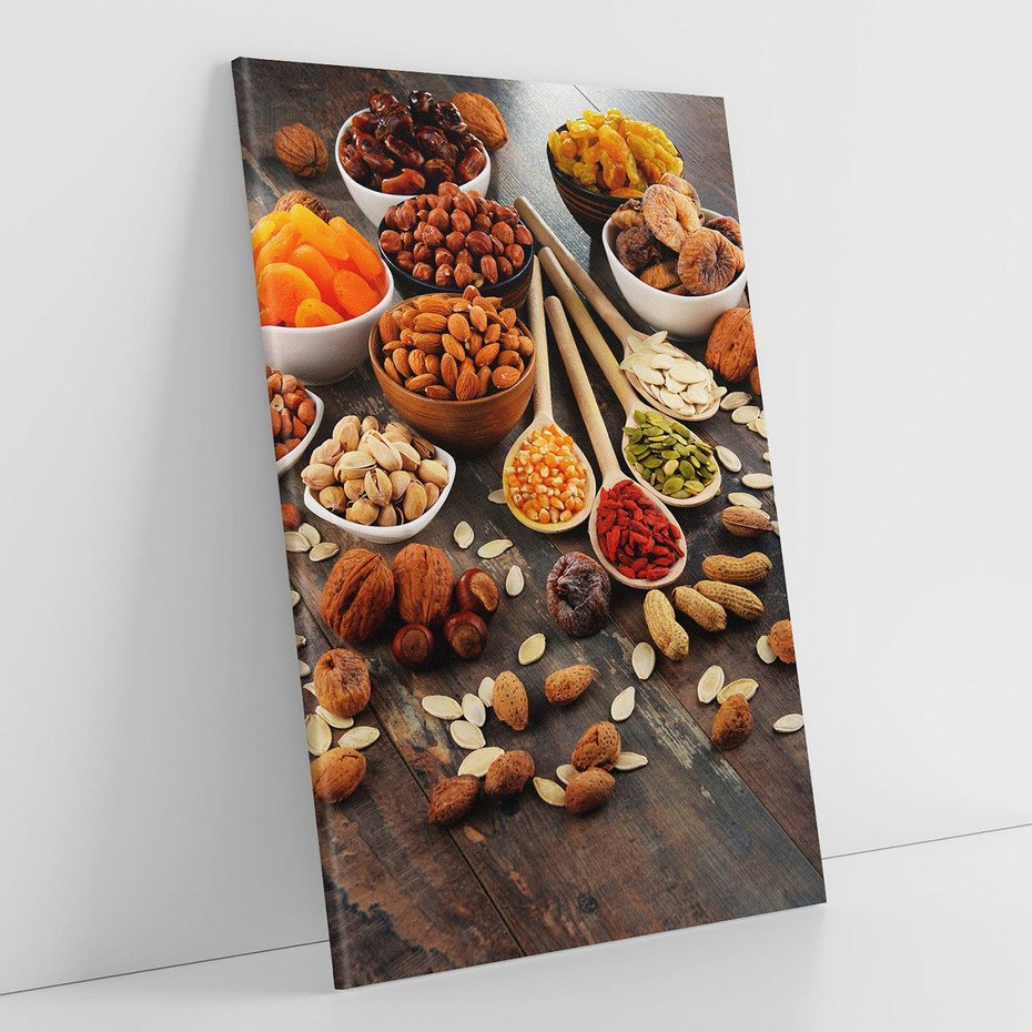 Obraz na płótnie 50x70 - Szlachetne smaki kuchni - nasiona, bakalie