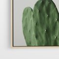Obraz w ramie 50x70 - Majestatyczne Wysokości - kaktusy, liście - rama drewno