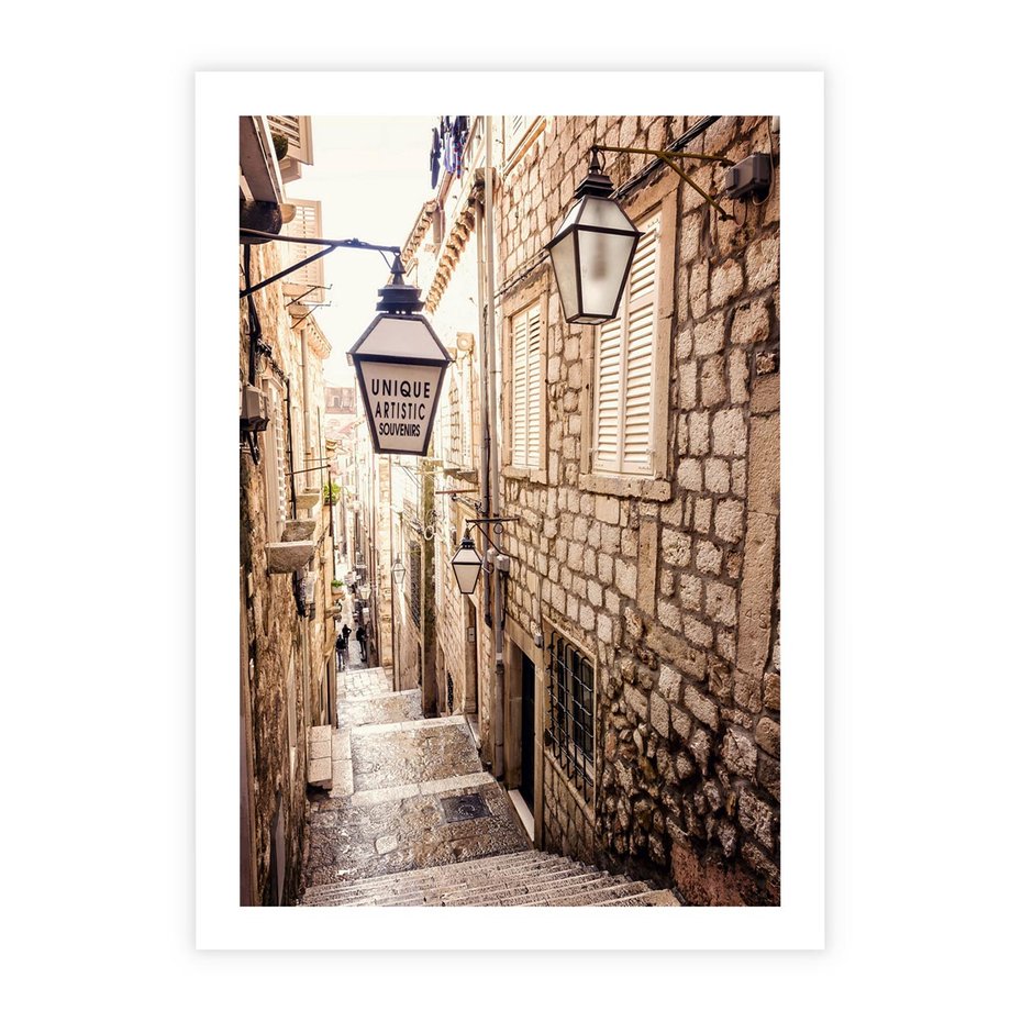 Plakat bez ramy 40x50 - mistyczna podróż - uliczka, perspektywa