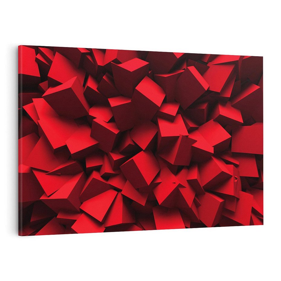 Obraz na płótnie 100x70 - Geometryczny 3D - abstrakcyjna kompozycja - geometryczny, 3D