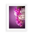 Plakat w ramie 50x70 - Relaksująca orchidea w spa - spa, orchidea - rama biała