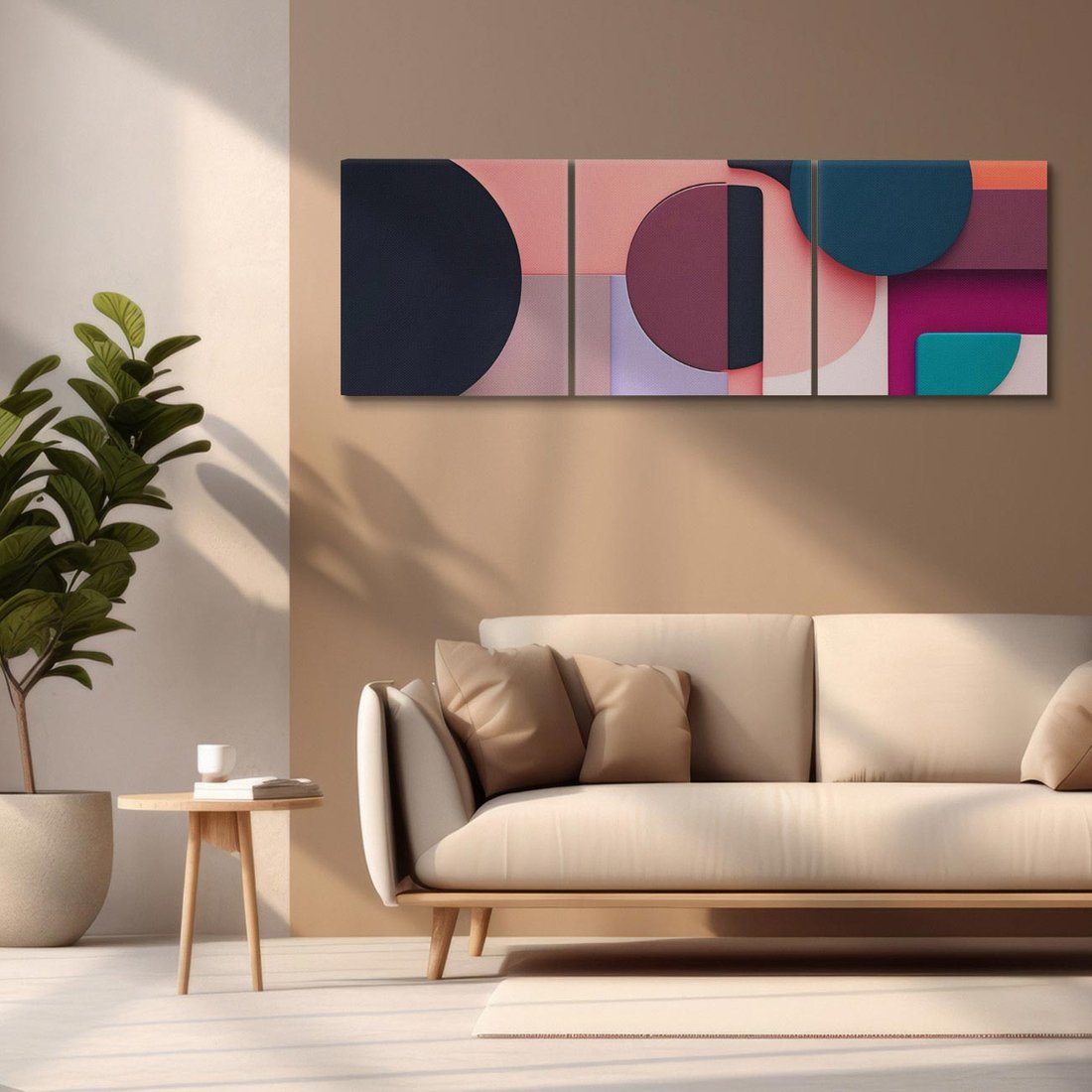 Obraz na płótnie 150x50 - Przenikanie przestrzeni czasu - abstrakcja, geometria