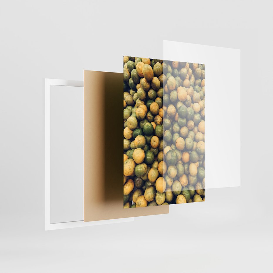 Zestaw obrazy w ramie 50x70 galeria - Cytryny, optymizm, typografia, napis - rama biała