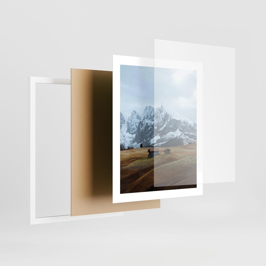 Plakat w ramie 40x50 - Odkryj Ich Urok - góry, skandynawia - rama biała