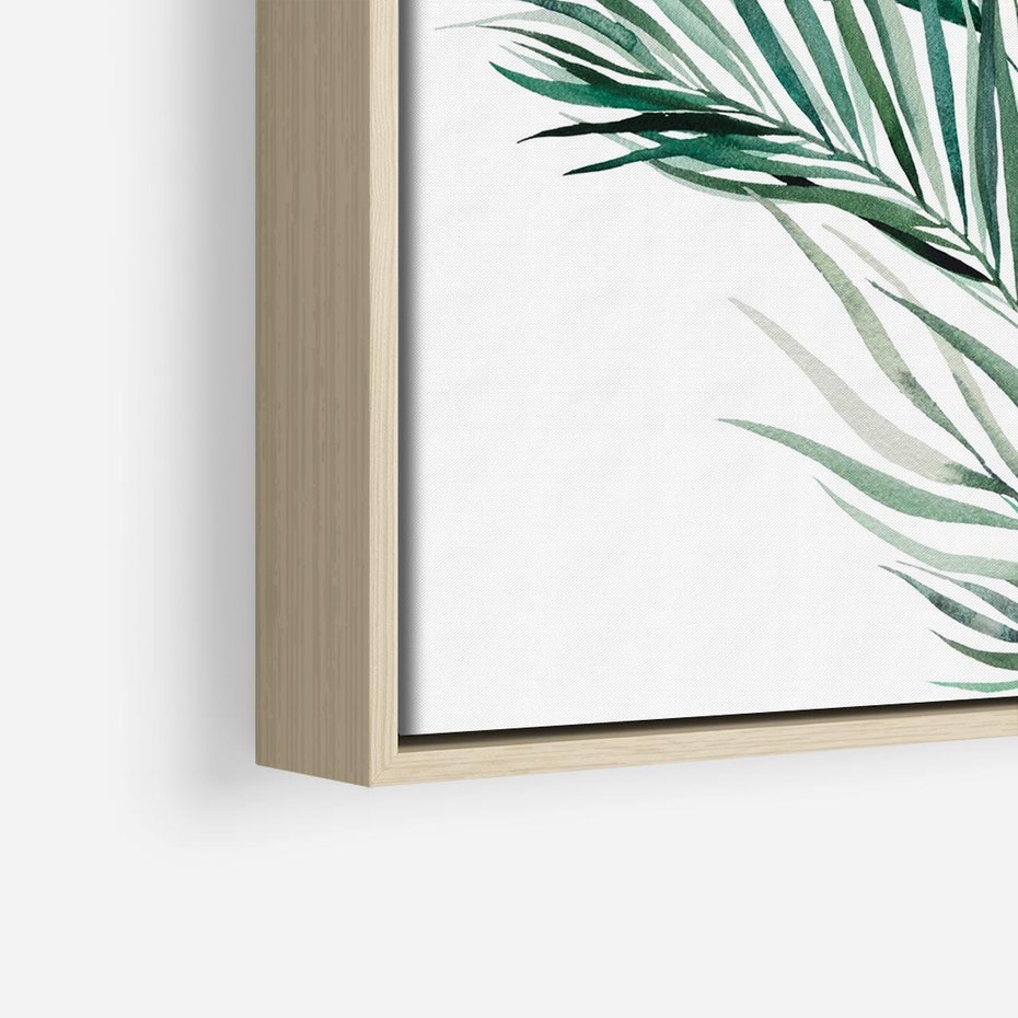 Obraz w ramie 80x80 - Blask Natury - złote, liście - rama drewno