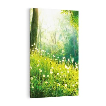 Obraz na płótnie 80x120 - Urok natury - magiczny las na płótnie - las, trawa