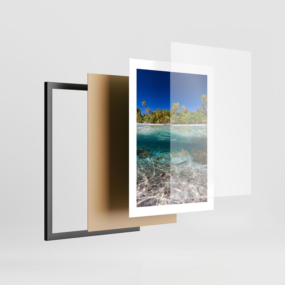 Plakat w ramie 30x40 - Tropikalne Morze i Kolorowa Rafa - tropikalne, morze - rama czarna