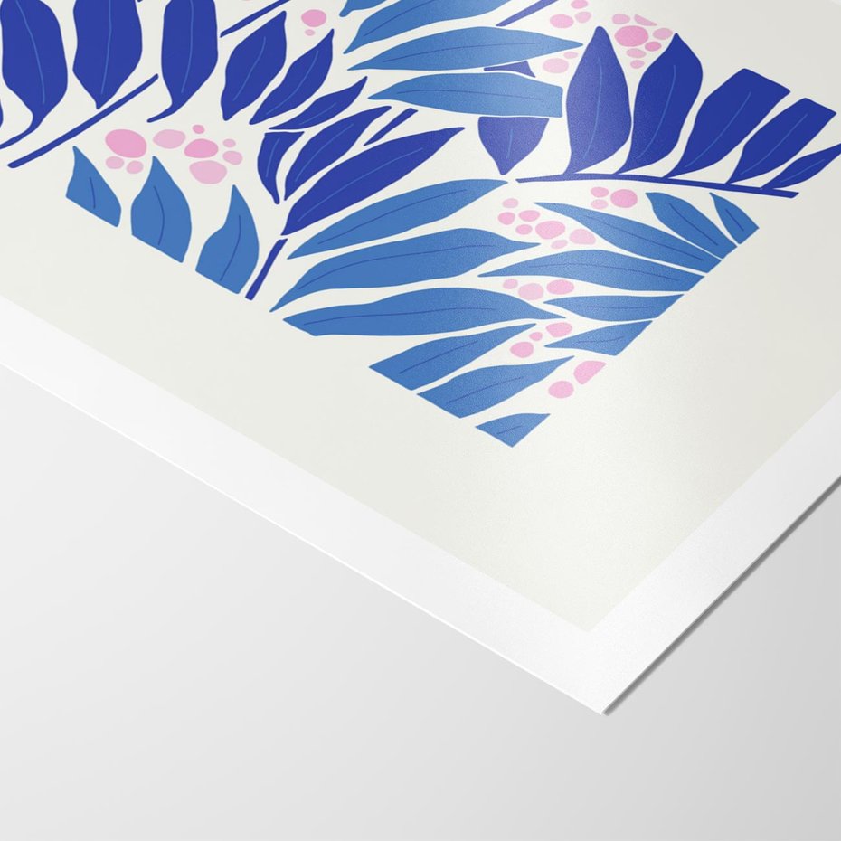 Plakat bez ramy 40x50 - Kolorowy Wir - liściasta kompozycja, nowoczesny plakat