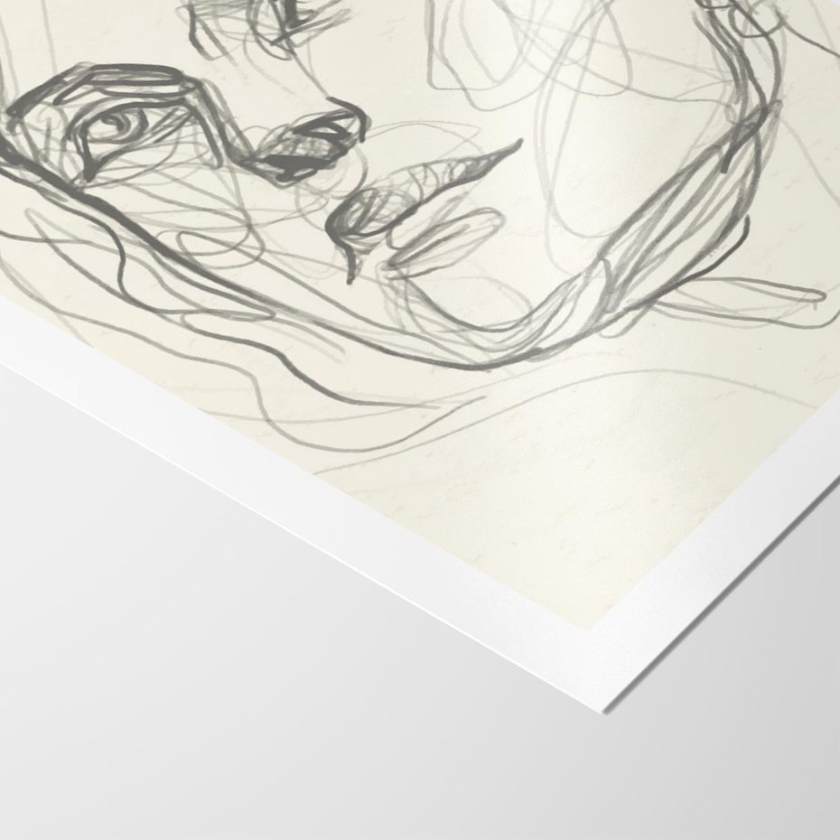 Plakat bez ramy 21x30 - Konturem Uchwycone - plakat, minimalistyczny szkic