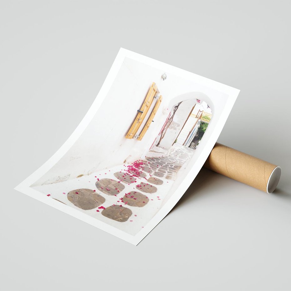 Plakat bez ramy 50x70 - Urok Południowej Uliczki - uliczka, południe