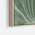 Obraz w ramie 80x120 - Zieleń Kształtująca Spokój - zielony plakat, roślinne inspiracje - rama drewno