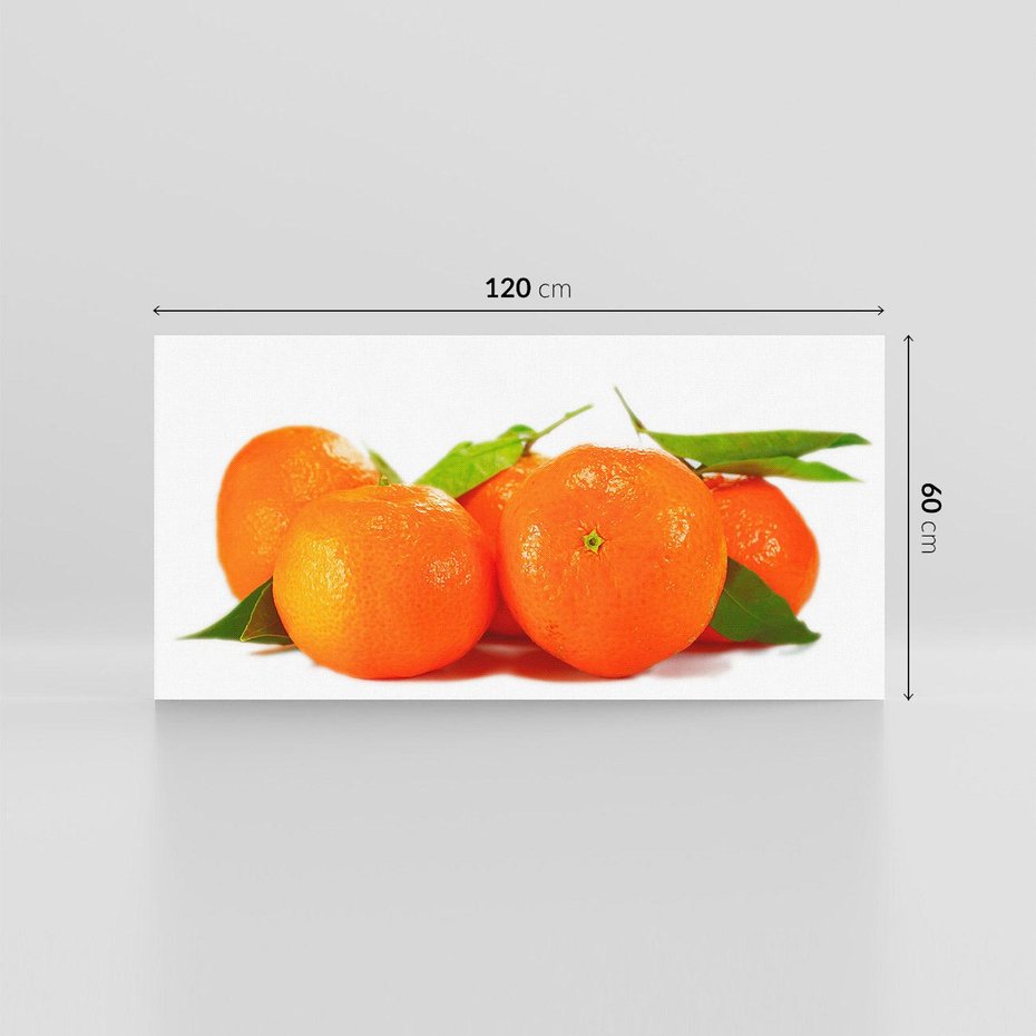 Obraz na płótnie 120x60 - Mandarynki - Owocowy Zestaw - mandarynki, owoce