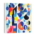 Obraz na płótnie 70x70 - Księga Akwarelowych Przeniknięć - abstrakcyjny obraz, różne kolorowe kształty