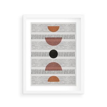 Plakat w ramie 50x70 - Plakat w Stylu Abstrakcji - geometryczna grafika, plakat - rama biała