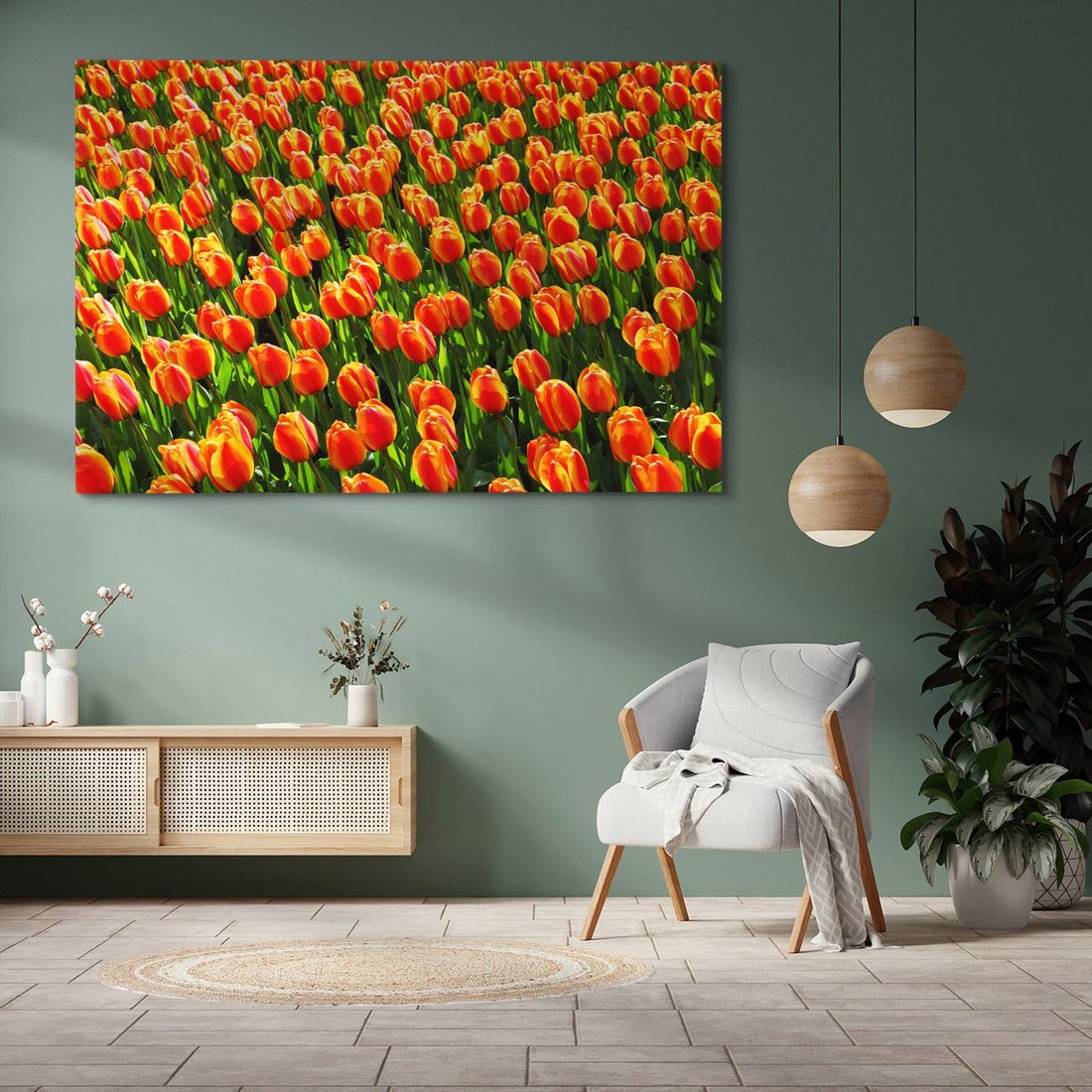 Obraz na płótnie 70x50 - Urok tulipanów piękno kwiatów - tulipany, kwiaty