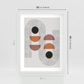 Plakat w ramie 30x40 - Nowoczesna Abstrakcja - geometria, grafika - rama biała