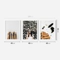 Zestaw obrazy w ramie 40x50 galeria - Moda, fashion, brąz, boho - rama biała