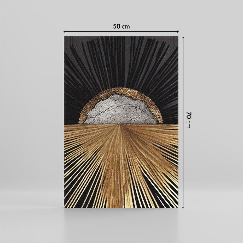 Obraz na płótnie 50x70 - Metaliczne Boho Abstrakcje - boho, słońce