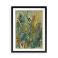 Plakat w ramie 50x70 - Tajemnicze Konstrukcje Form - abstrakcyjny obraz, mnogość kolorów - rama czarna