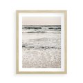 Plakat w ramie 40x50 - Szarość Morza - morze, fale - rama drewno