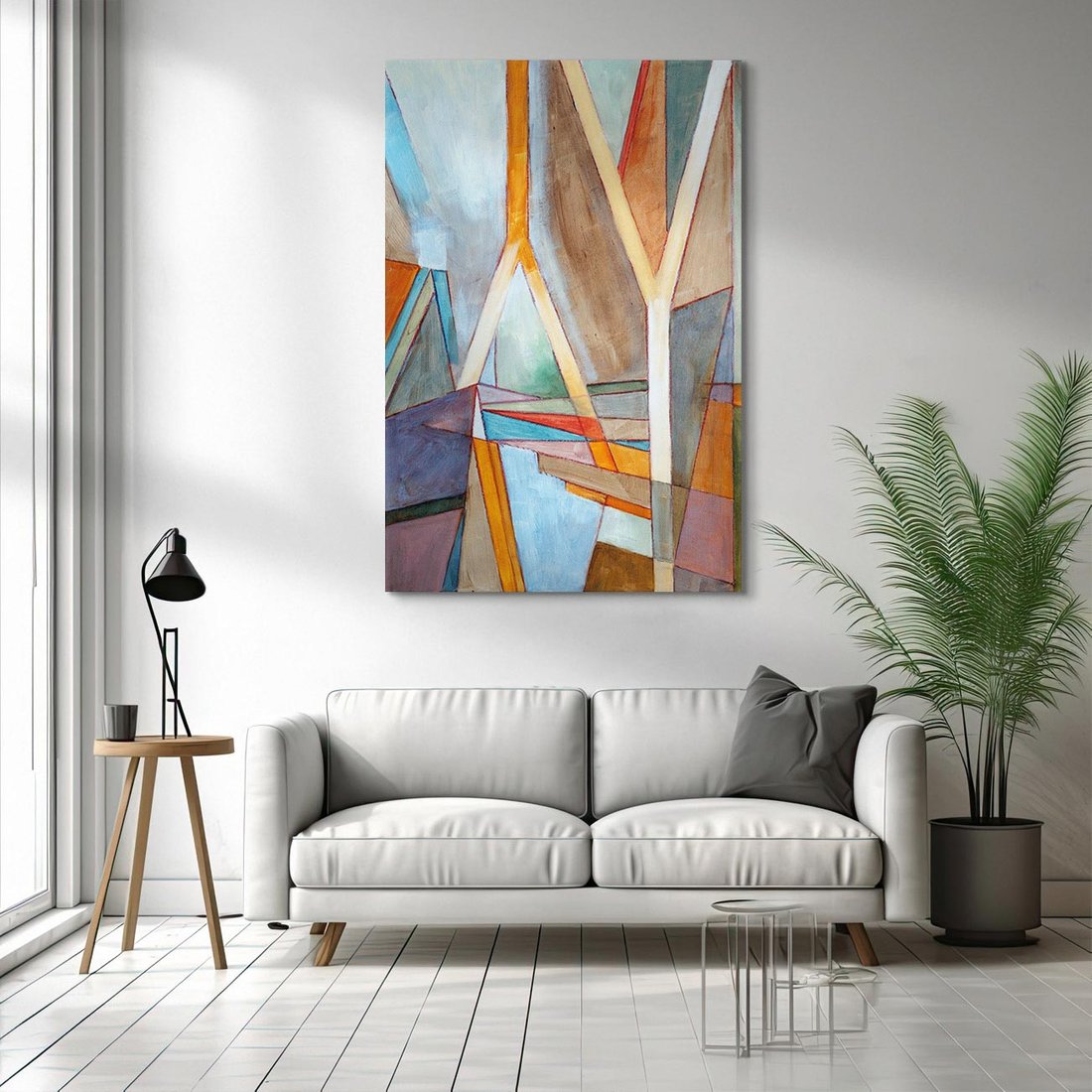 Obraz na płótnie 80x120 - Geometria abstrakcji - abstrakcja, geometria