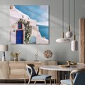 Obraz na płótnie 40x40 - Urok Greckiej Wyspy - Santorini, Grecja