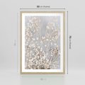 Plakat w ramie 50x70 - Białe Drobne Kwiaty - gipsówka, białe drobne kwiatki - rama drewno