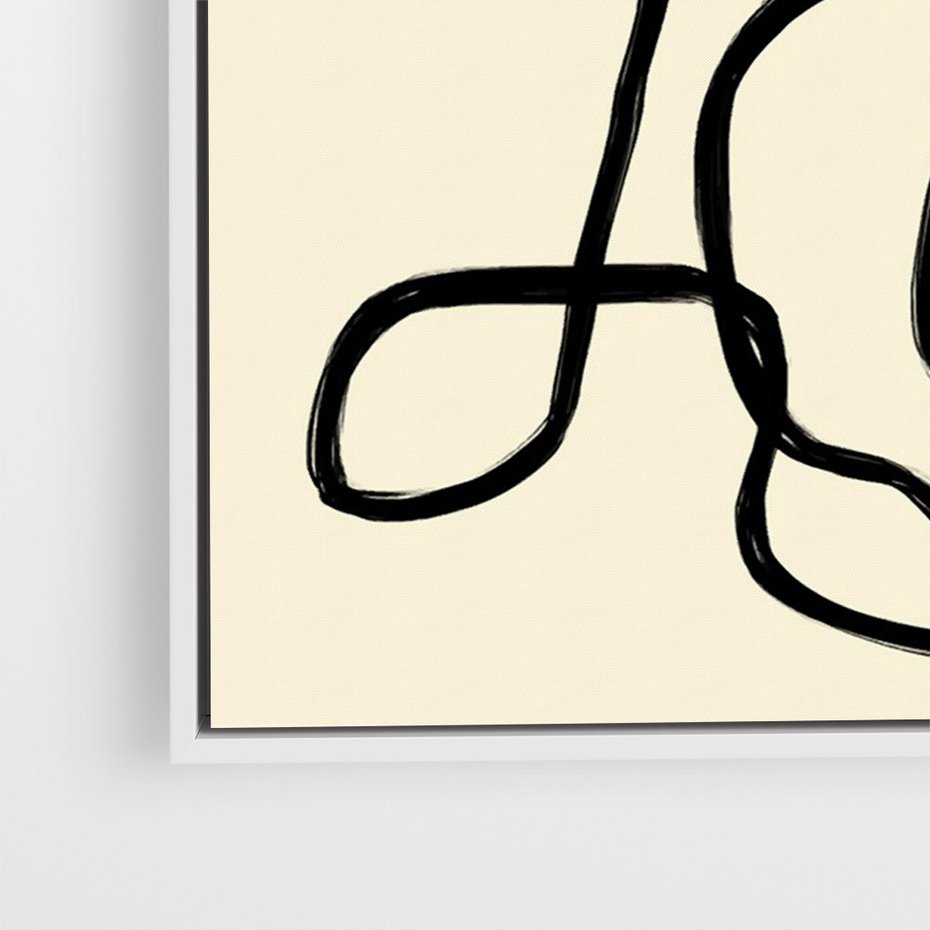 Obraz w ramie 50x70 - Zaklęte Aberracje - abstrakcyjna sztuka, przypominająca kwiat - rama biała