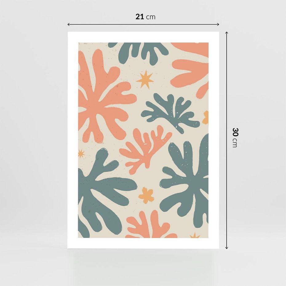 Plakat bez ramy 21x30 - Boho Wybuch - boho formy, kształty