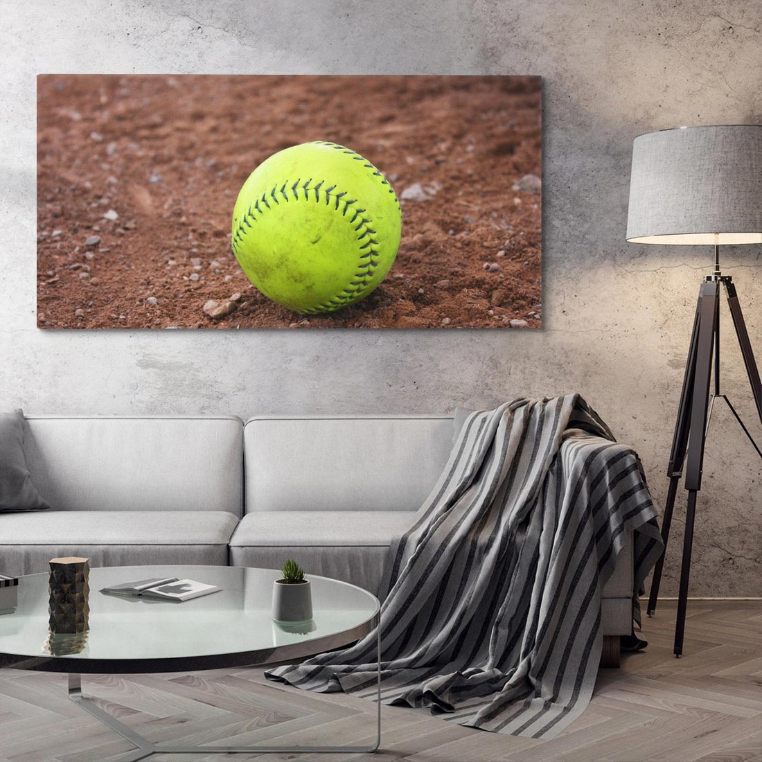 Obraz na płótnie 120x60 - Baseballowa Fuzja Sportu - baseball, piłka