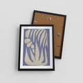 Plakat w ramie 30x40 - Kształty Niewidzialnych Granic - abstrakcyjna sztuka, skandynawski styl - rama czarna