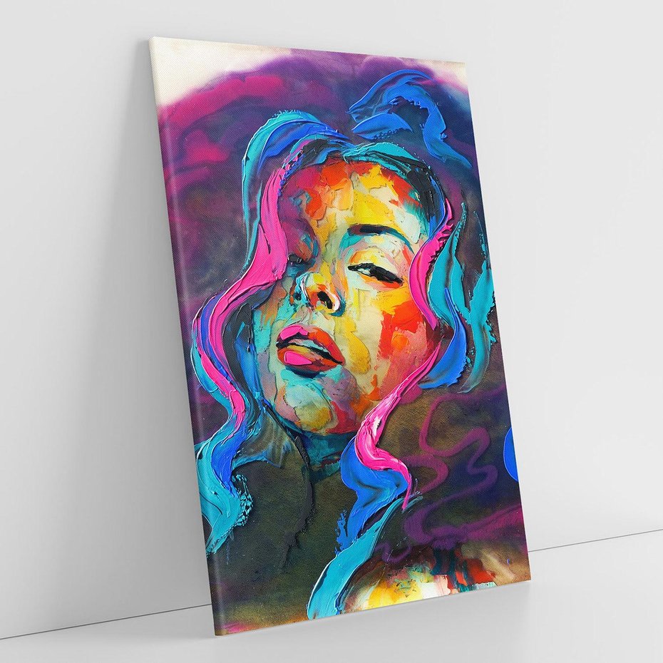 Obraz na płótnie 70x100 - Bujna Ekspresja - grafika komputerowa, przypomina obraz olejny