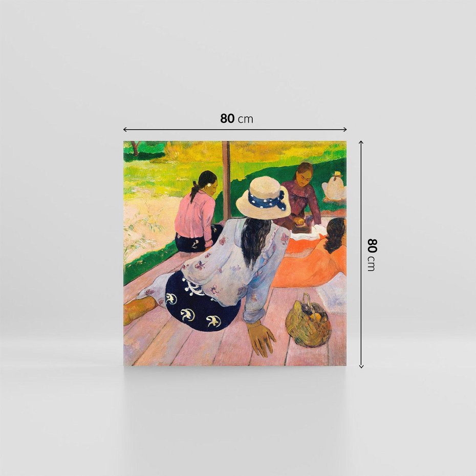 Obraz na płótnie 80x80 - Sjesta 1892, Paul Gauguin - Reprodukcja - reprodukcja, obraz na płótnie