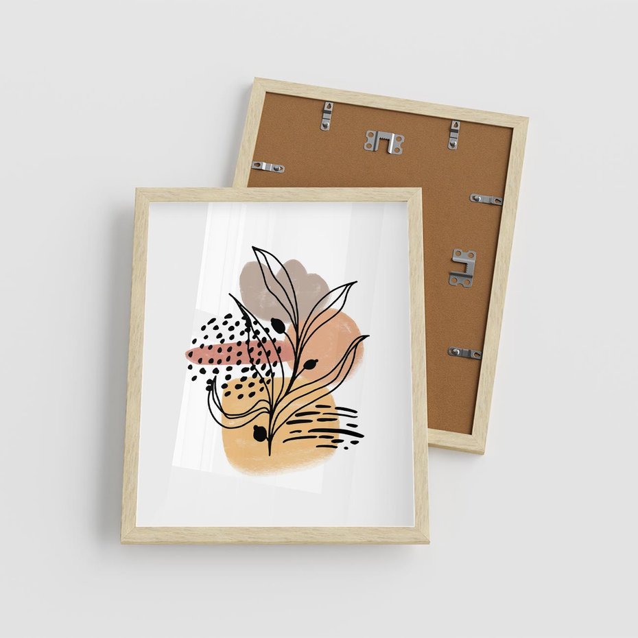 Plakat w ramie 40x50 - Rozkwitająca Innowacja - abstrakcja, sztuka nowoczesna - rama drewno