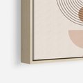 Obraz w ramie 50x50 - Strukturalne Kształty Postępu - boho plakat, minimalizm - rama drewno
