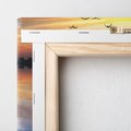 Obraz na płótnie 30x30 - Zachód słońca na pomostcie - pomost, zachód