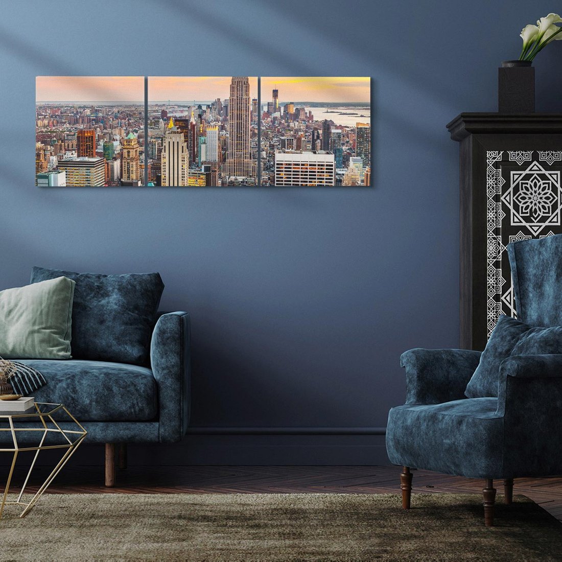 Obraz na płótnie 120x40 - Lawenda: Pachnące pole kwiatów - kwiaty, lawenda