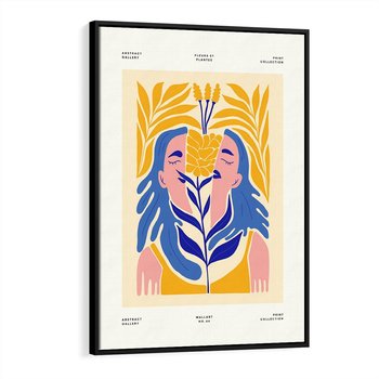 Obraz w ramie 70x100 - Roztopione Granice - nowoczesna sztuka, abstrakcja - rama czarna