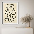 Plakat w ramie 30x40 - Zaklęte Aberracje - abstrakcyjna sztuka, przypominająca kwiat - rama czarna