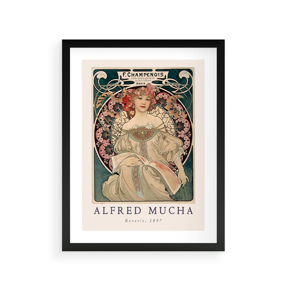 Plakat w ramie 30x40 - Piękno Art Nouveau - plakat, obraz - rama czarna