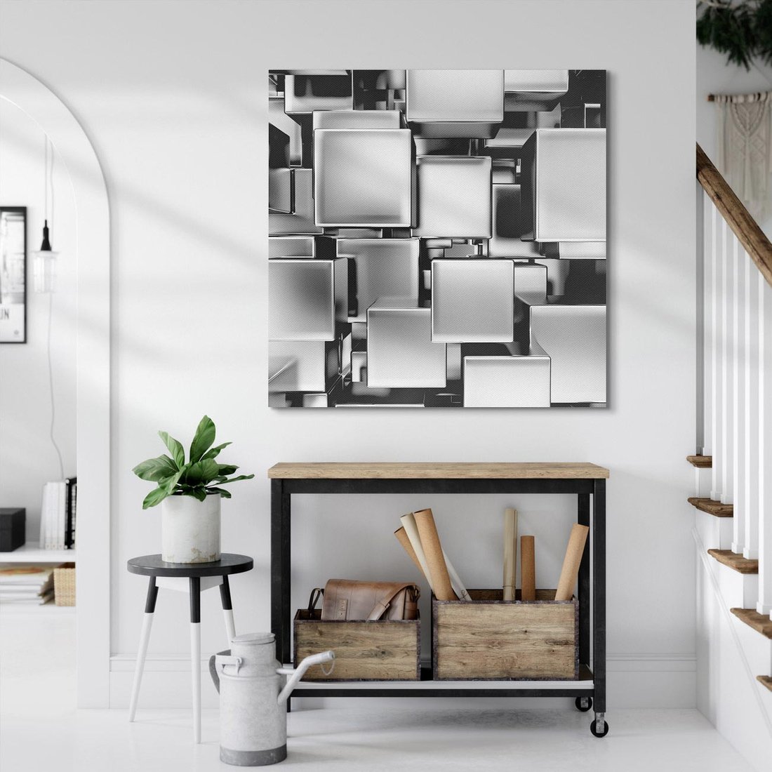 Obraz na płótnie 80x80 - Nowe Wymiary Sztuki - 3D, abstrakcja