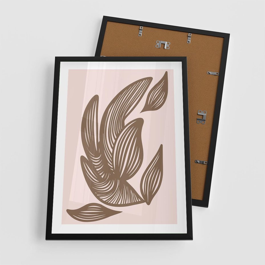 Plakat w ramie 50x70 - Nowoczesne Harmonie - skandynawski styl, plakat - rama czarna