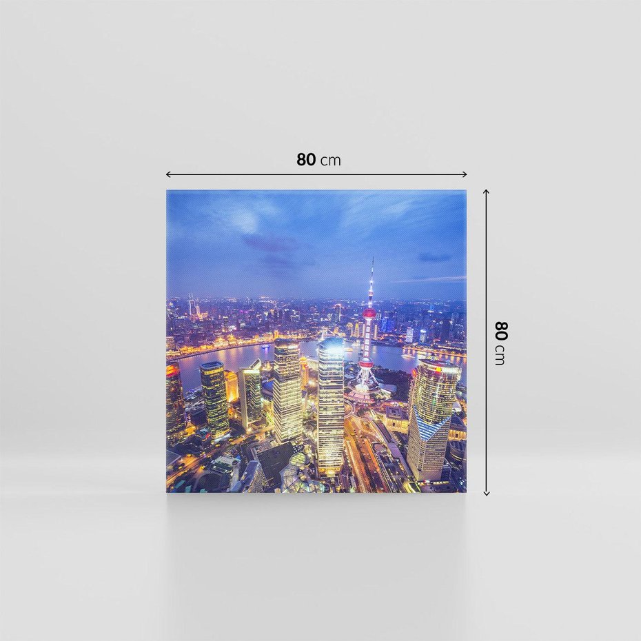 Obraz na płótnie 80x80 - Shanghai: Mocnowieżowce Azji - Shanghai, Chiny
