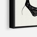 Obraz w ramie 70x100 - Echa Piękna - piękno kobiecego ciała, kobieta - rama czarna