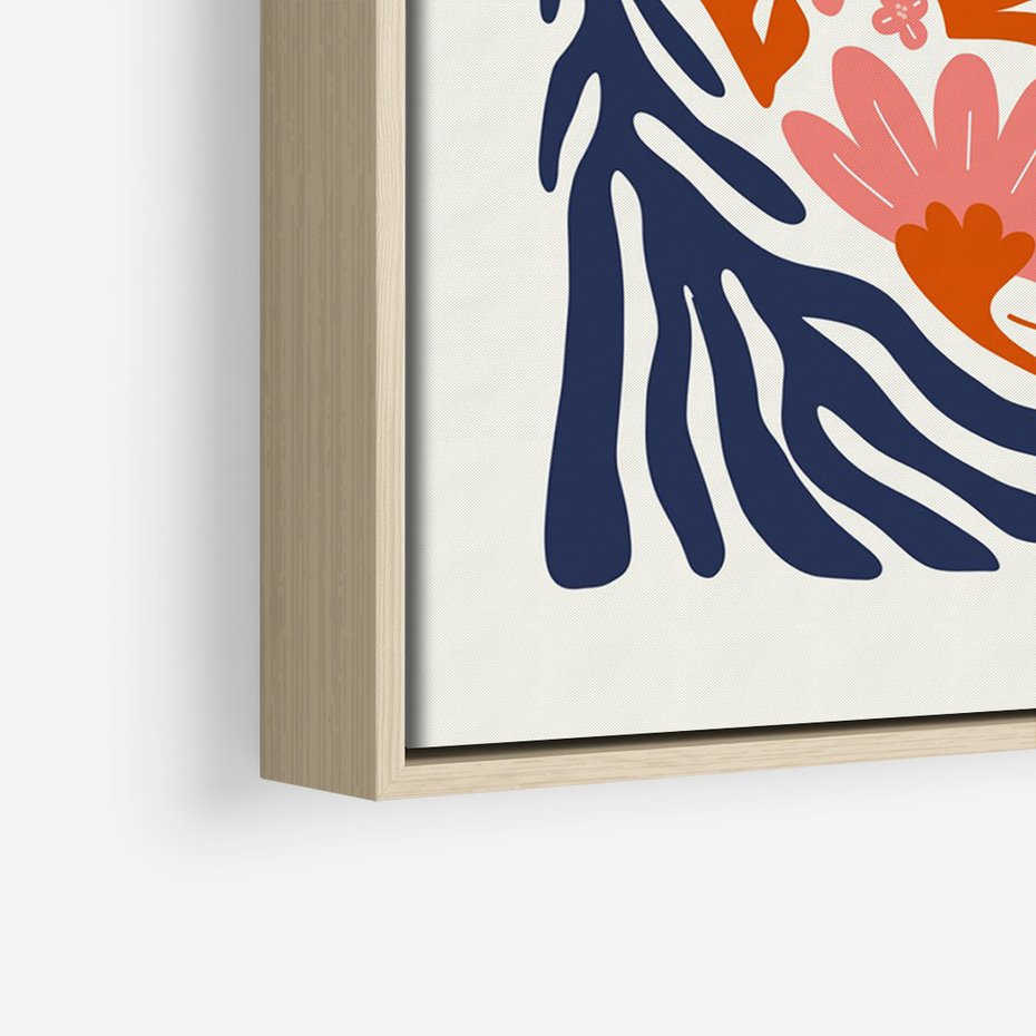 Obraz w ramie 80x120 - Kwiatami Splecione - kwiaty, nowoczesny plakat - rama drewno