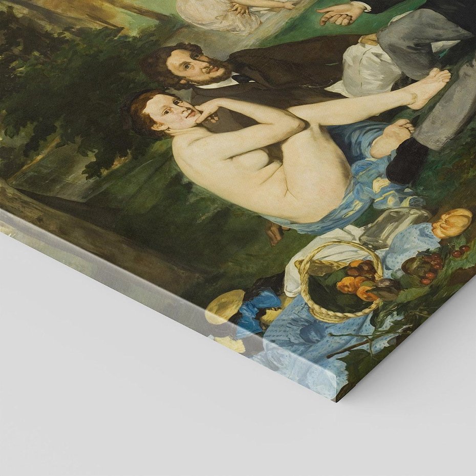 Obraz na płótnie 40x40 - "Śniadanie na trawie" (1863) Edouard Manet - Reprodukcja - reprodukcja, obraz na płótnie
