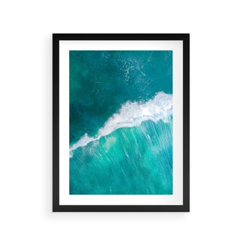 Plakat w ramie 40x50 - Siła i Spokój - morze, ocean - rama czarna