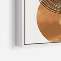 Obraz w ramie 50x50 - Taniec Okręgów - boho obraz, geometria - rama biała