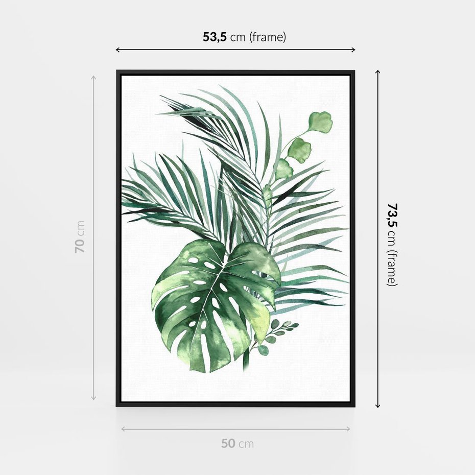 Obraz w ramie 50x70 - Przyjemność Złotej Natury - złote, liście - rama czarna