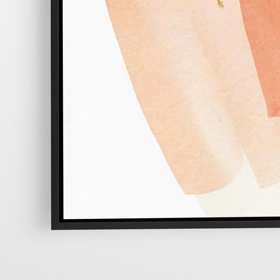 Obraz w ramie 50x50 - Rozbijające Plamy - abstrakcyjne akwarelowe plamy, minimalizm - rama czarna